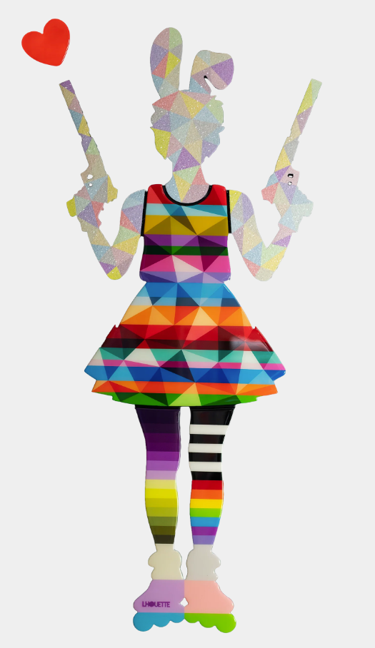 Rabbit Run - Geo Confetti Medium Wall Sculpture